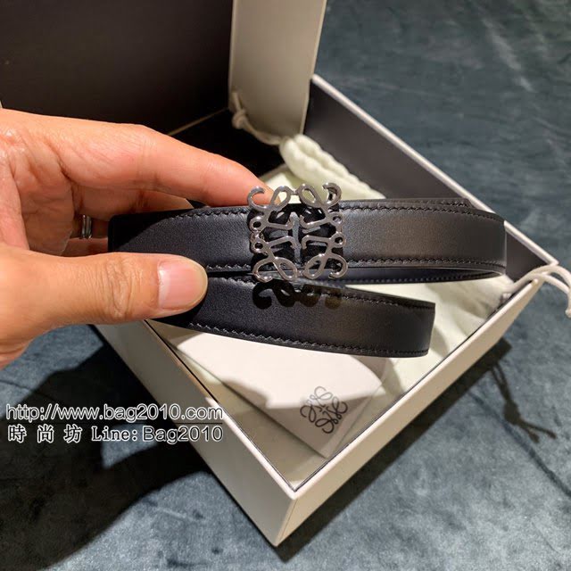 LOEWE女士皮帶 羅意威Anagram圖案帶扣小牛皮腰帶  jjp1328